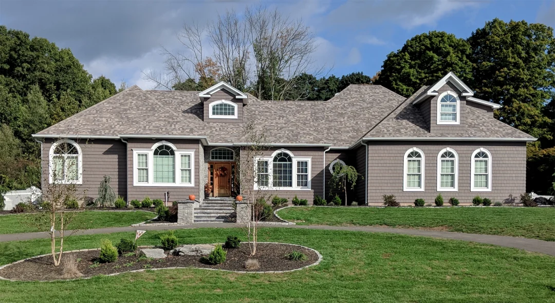 Gray Roof replacement on a house in CT